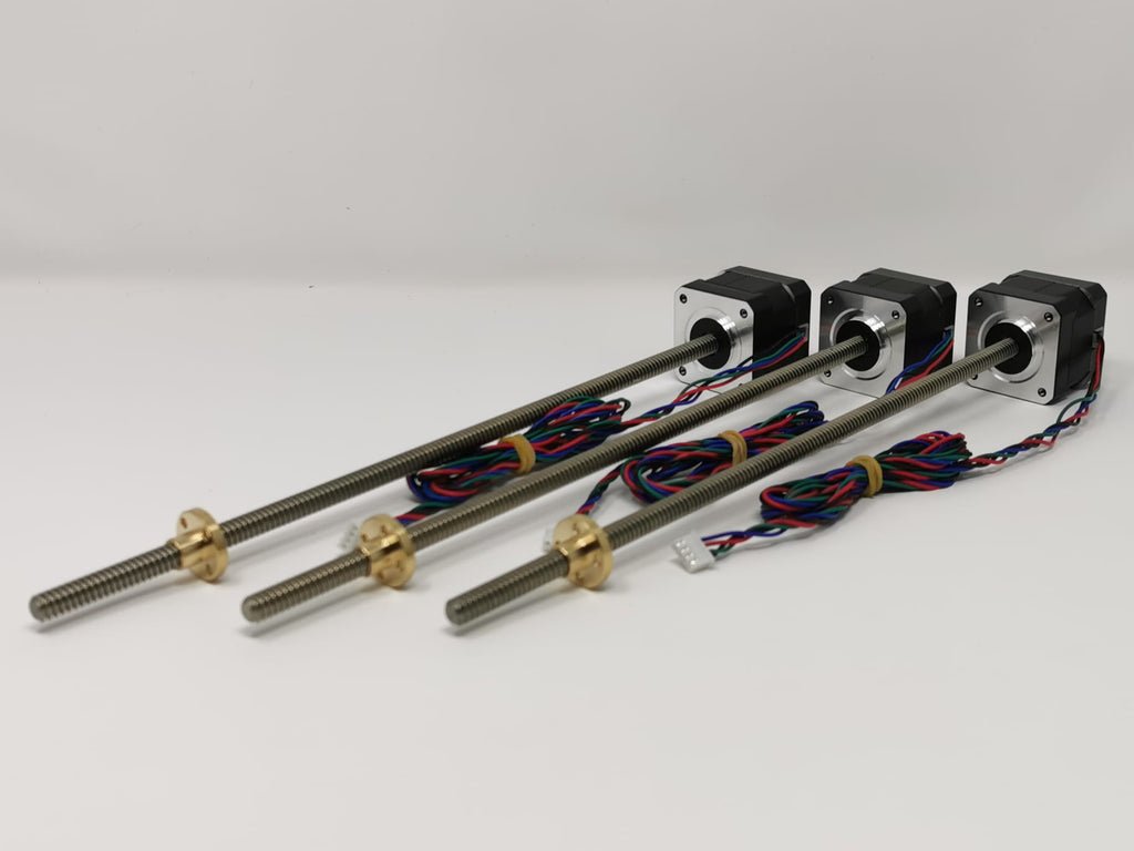 LDO Voron Trident 300 Z Motor Kit (42STH40) with Integrated Lead Screw LDO Stepper - LDO - 42STH40 - 1684L350E(VRN)x3 - DREMC STORE