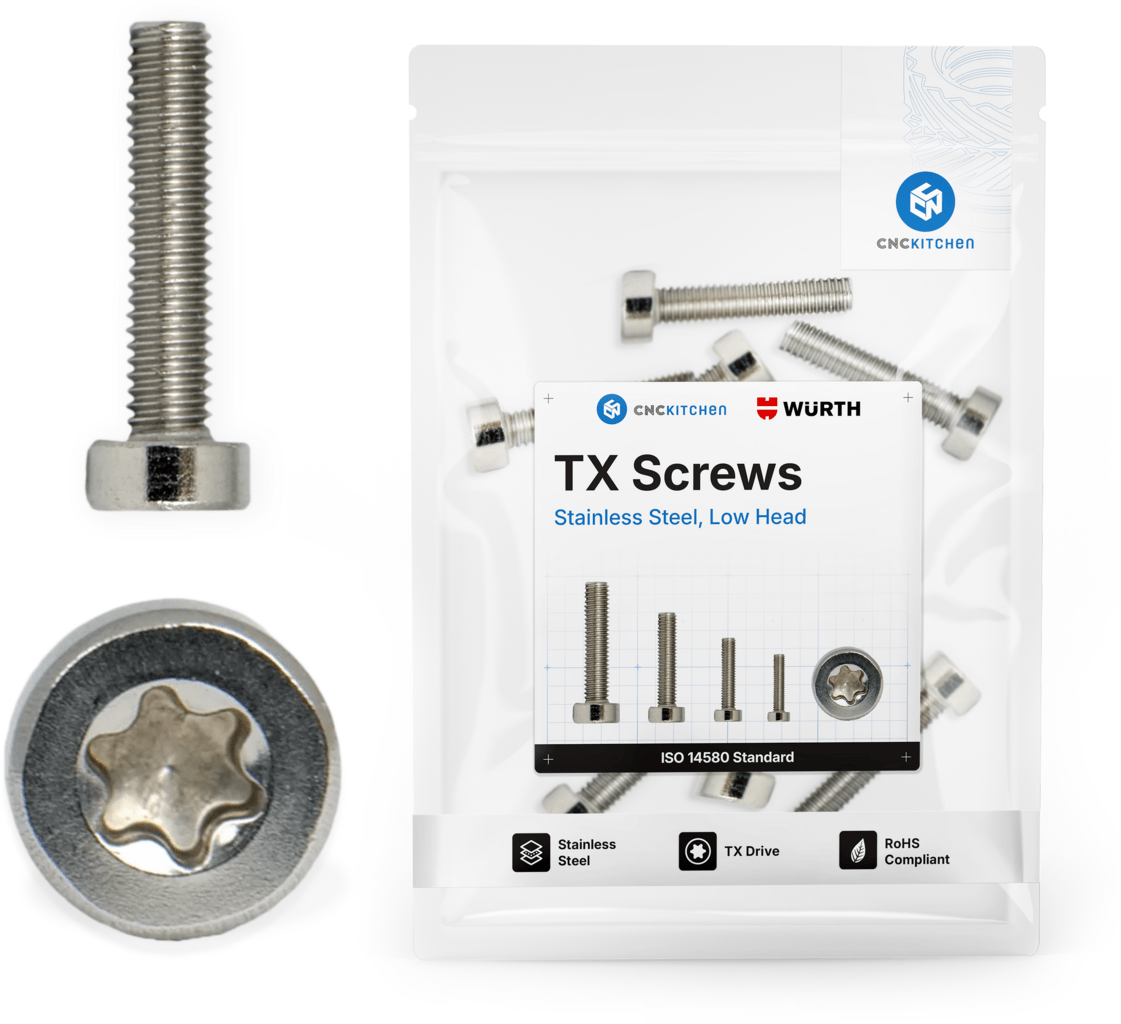 M2.5 Screw, TX8, stainless steel AISI 304, low head - M2.5x4 - 25 pcs - TC - S - M2.5x4 - DREMC STORE