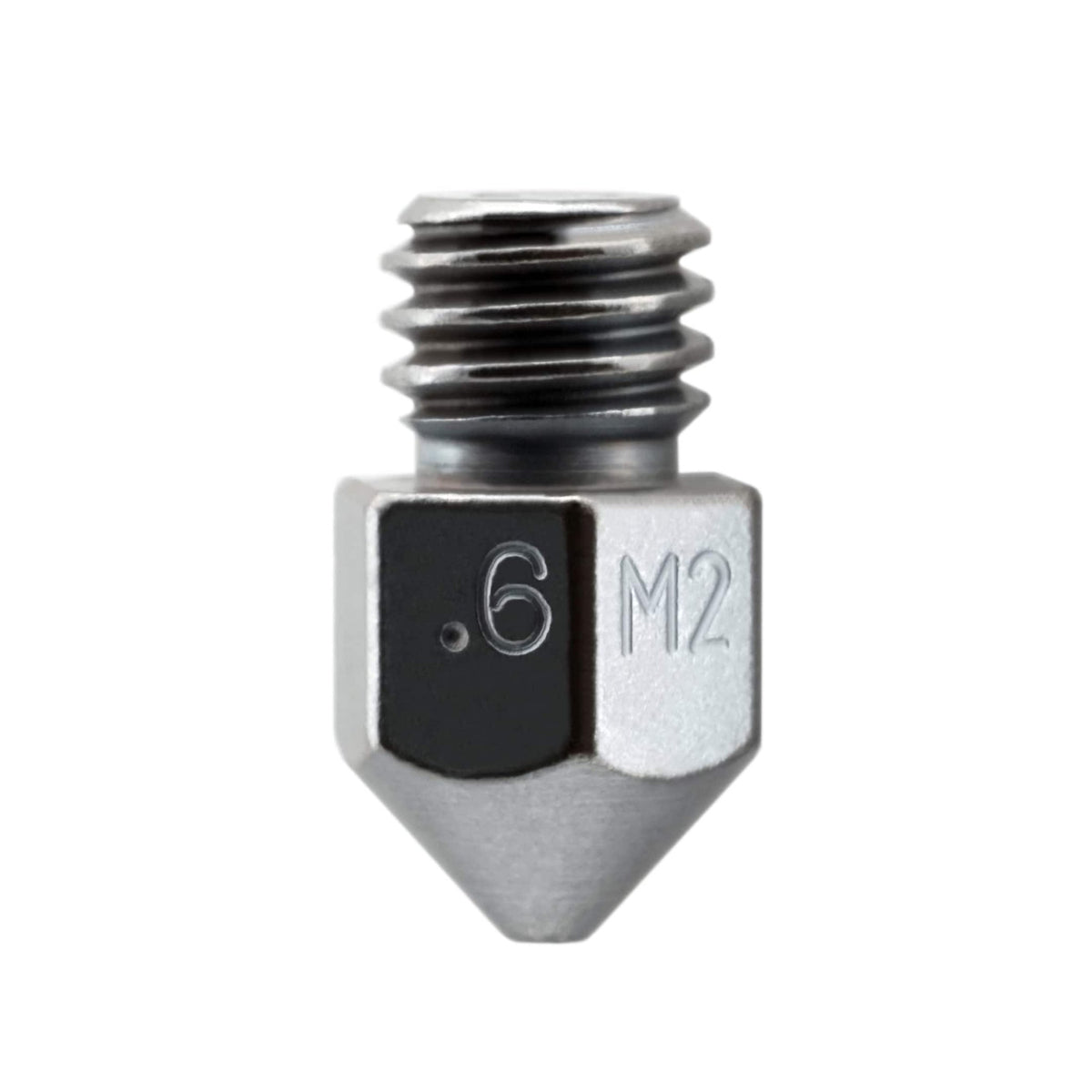 Micro Swiss M2 Hardened High Speed Steel Nozzle - MK8 (CR10 / Ender / Tornado / MakerBot) - 0.6mm - M2500 - 06 - DREMC STORE