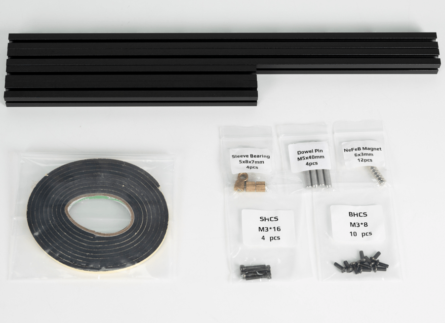 Mini - Fridge (Clicky - Clack) Door Kit for Voron V0.2 (LDO) - Hardware Kit + Panel - LDO - MFK - BLK - DREMC STORE