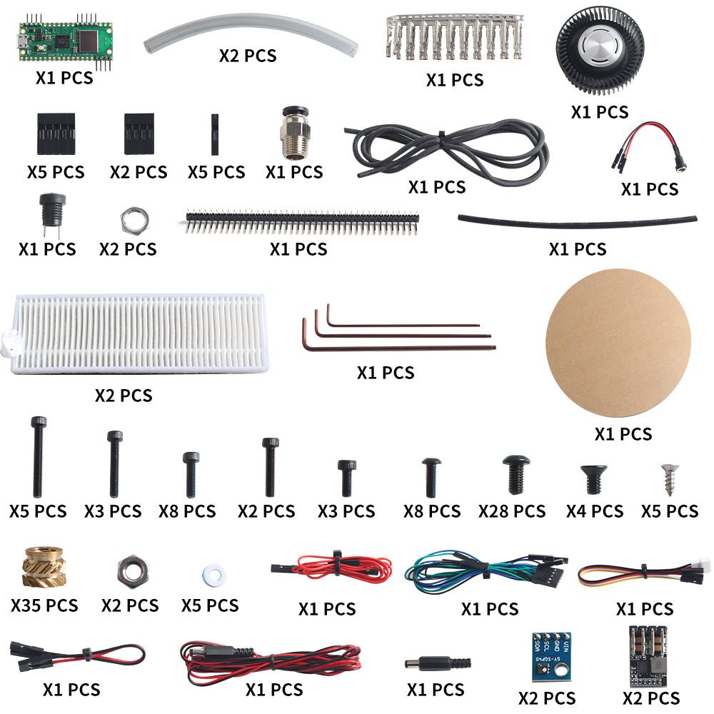 Nevermore StealthMax Complete Hardware Kit for 3D Printer Air Filtration - Hardware Kit - F - NEVERMORE - SM - DREMC STORE