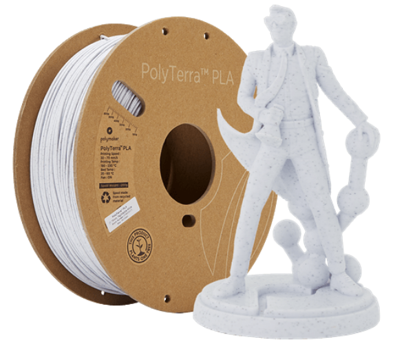 Panchroma™ Matte PLA (Formerly PolyTerra™ PLA) Filament 1.75mm 1kg - Marble White (HEX Code - FFFFFF) - PM70941 - DREMC STORE