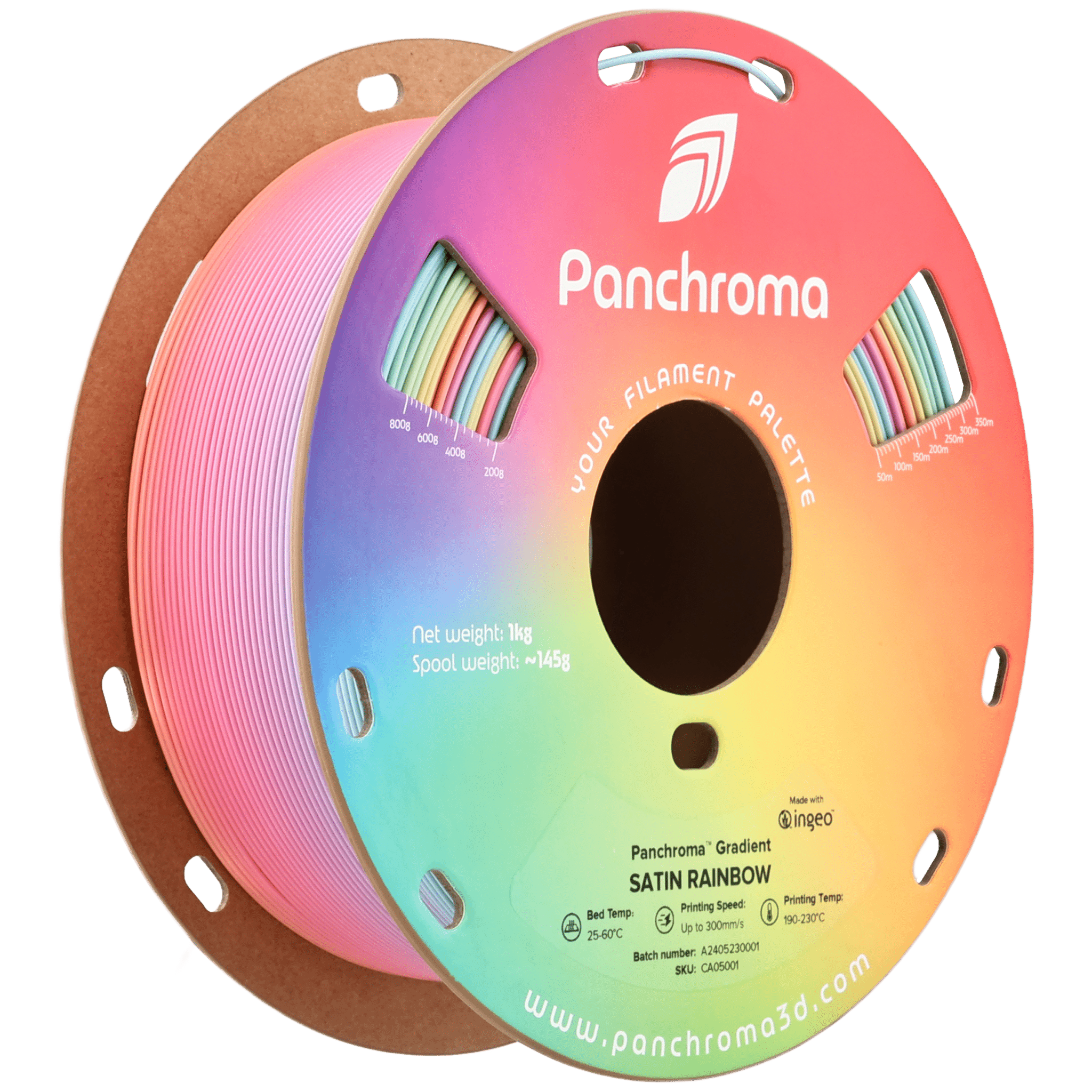 Panchroma Satin PLA Rainbow 1.75mm 1kg Filament - Satin PLA Rainbow - CA05001 - DREMC STORE