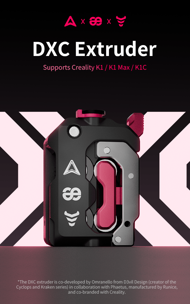 Phaetus DXC Extruder for Creality K1 Series 3D Printers - 6973090165451 - DREMC STORE