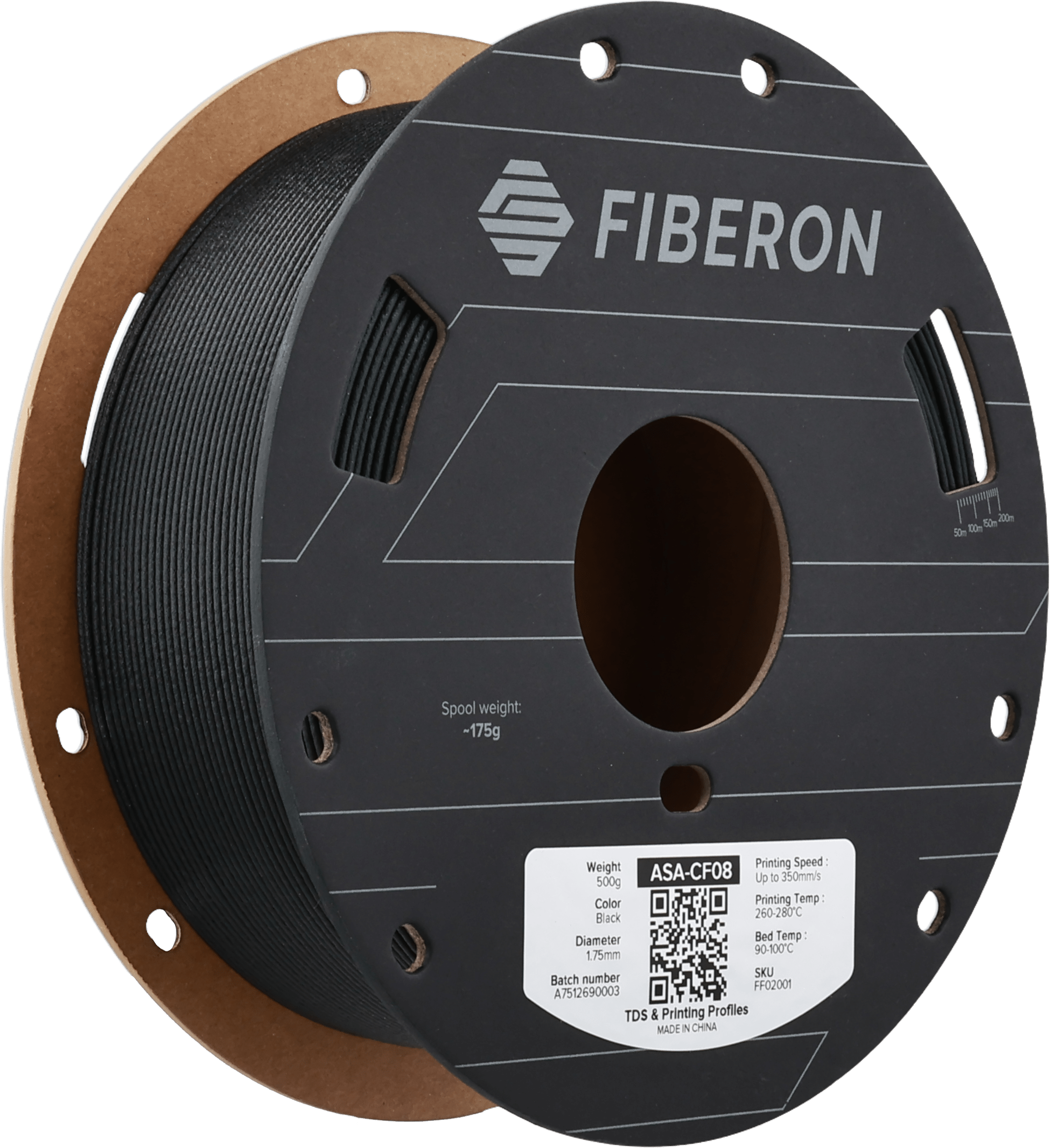 Polymaker Fiberon™ ASA - CF08 Filament 500g 1.75 mm - Black - FF02001 - DREMC STORE