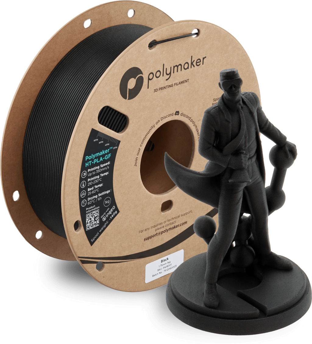 Polymaker™ High Temp HT - PLA - GF 1kg 1.75mm Filament - Black - PA18001 - DREMC STORE