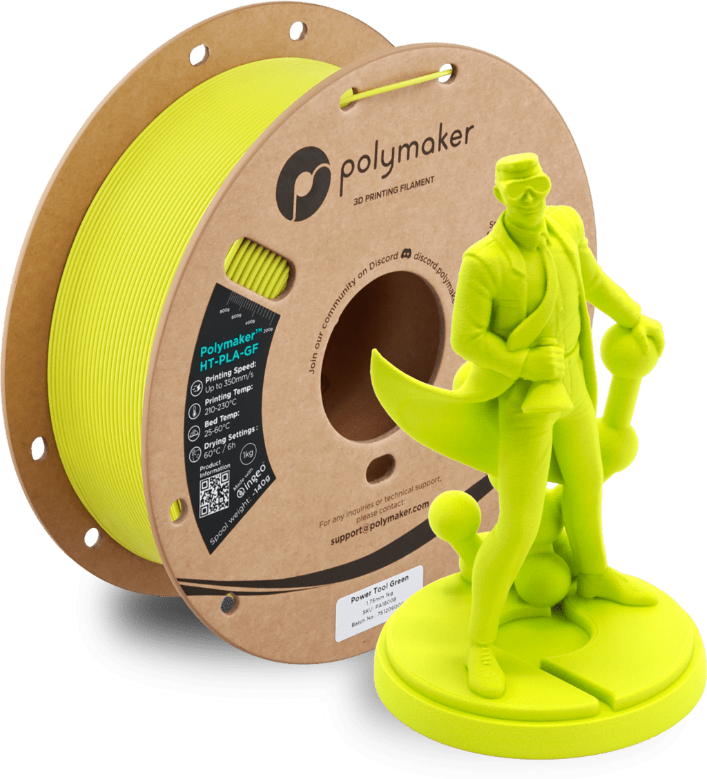 Polymaker™ High Temp HT - PLA - GF 1kg 1.75mm Filament - Power Tool Green - PA18008 - DREMC STORE