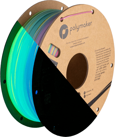 Polymaker PolyLite™ Luminous PLA Filament 1kg - Luminous Rainbow - PA09001 - DREMC STORE