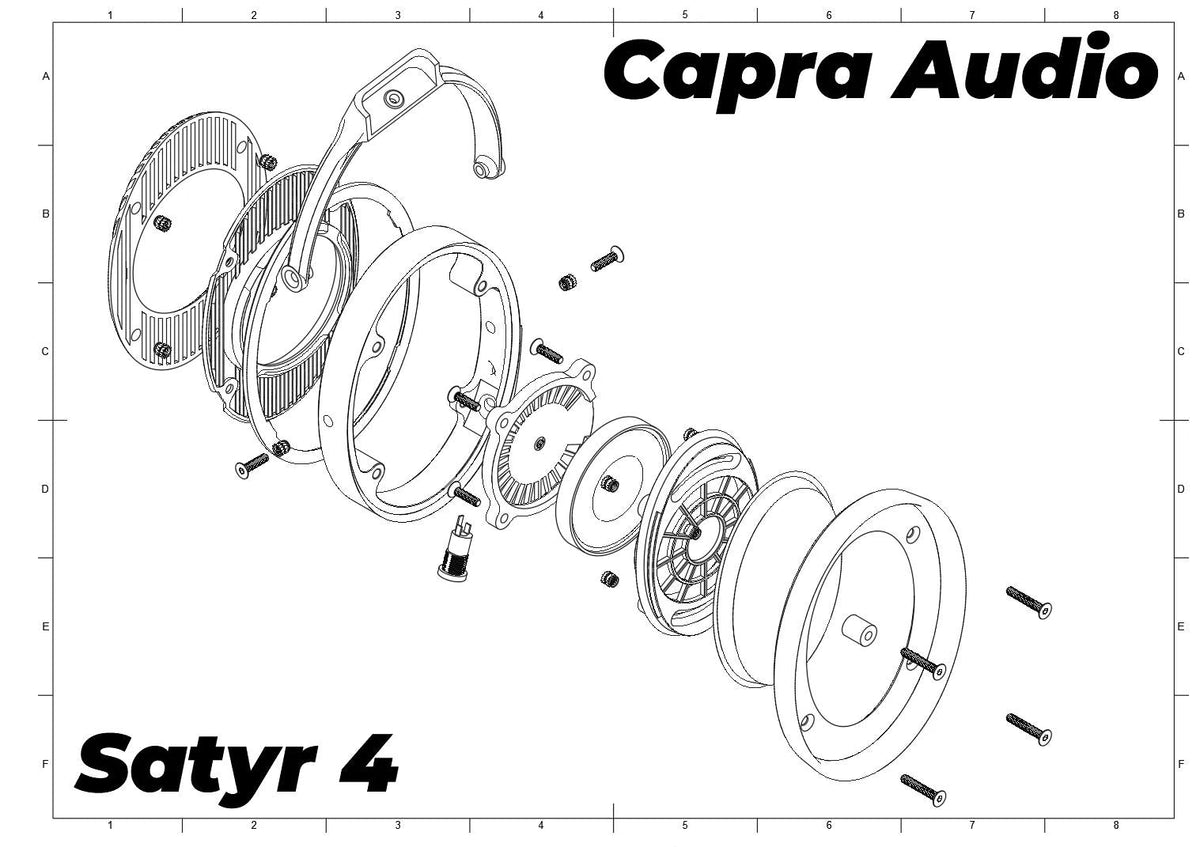 Satyr 4 DIY HiFi Headphones (Satyr4) Hardware Kit by LDO - LDO-SATYR4 - DREMC STORE 3D Printing Supplies