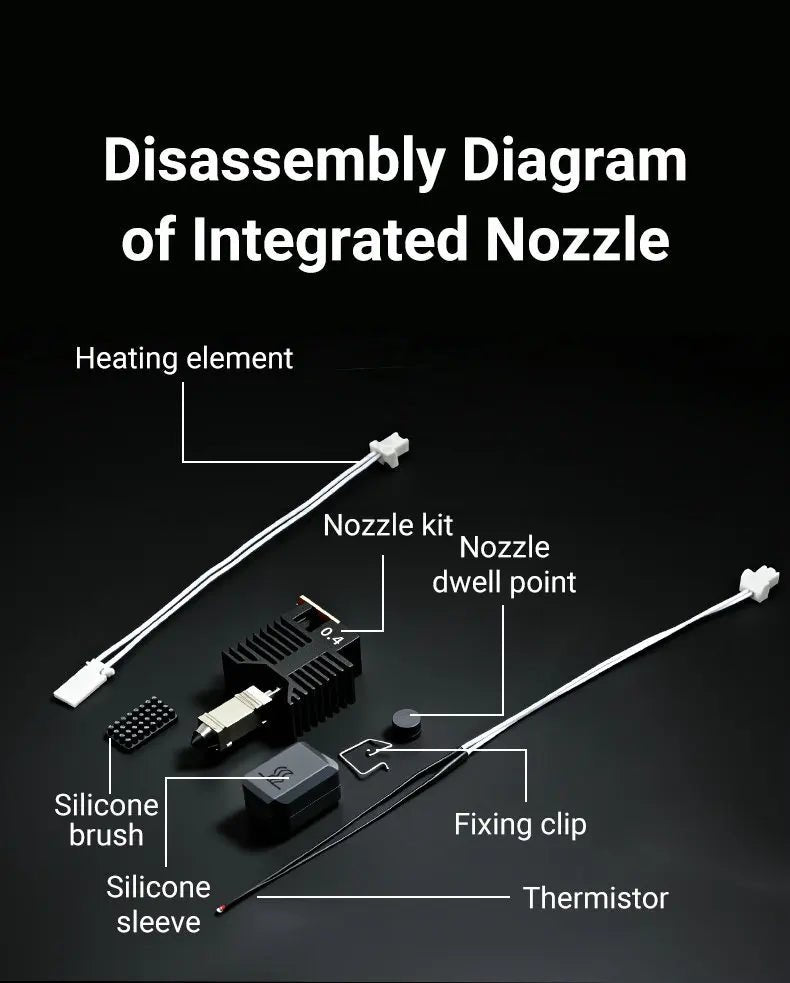 Snapmaker U1 Hotend (Harden Steel Nozzle) - Compatible - 0.2mm - F-U1-HA-02 - DREMC STORE 3D Printing Supplies