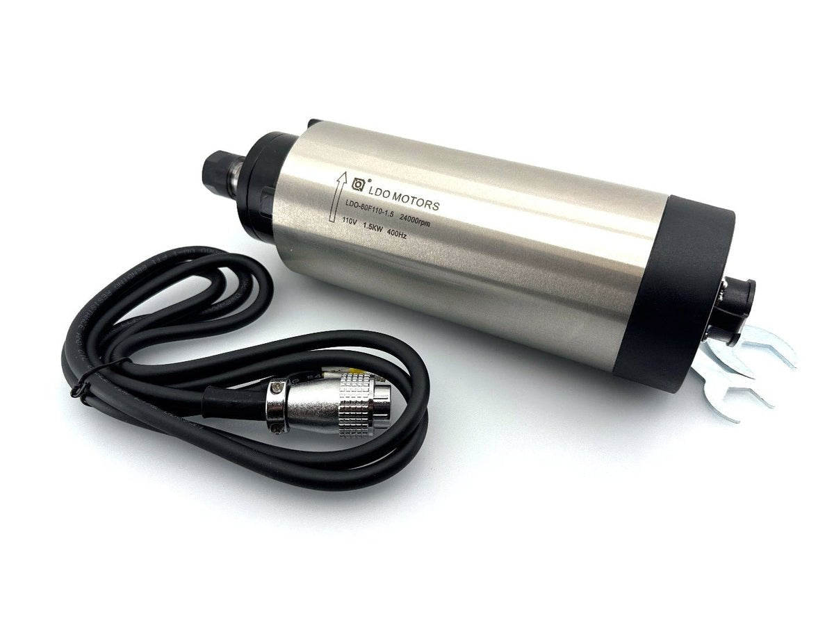 Motor with cable on a white background