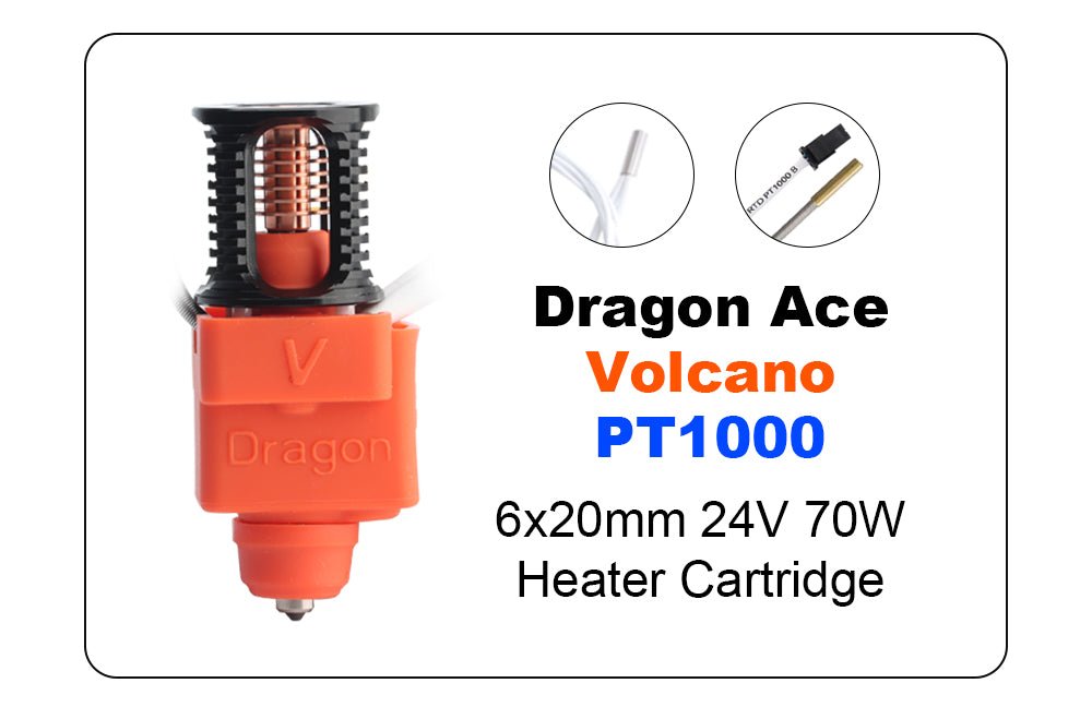 Trianglelab Dragon Ace™ Hotend (PT1000) Black - Volcano - TL - DRAGON - ACE - VOLCANO - PT100 - DREMC STORE