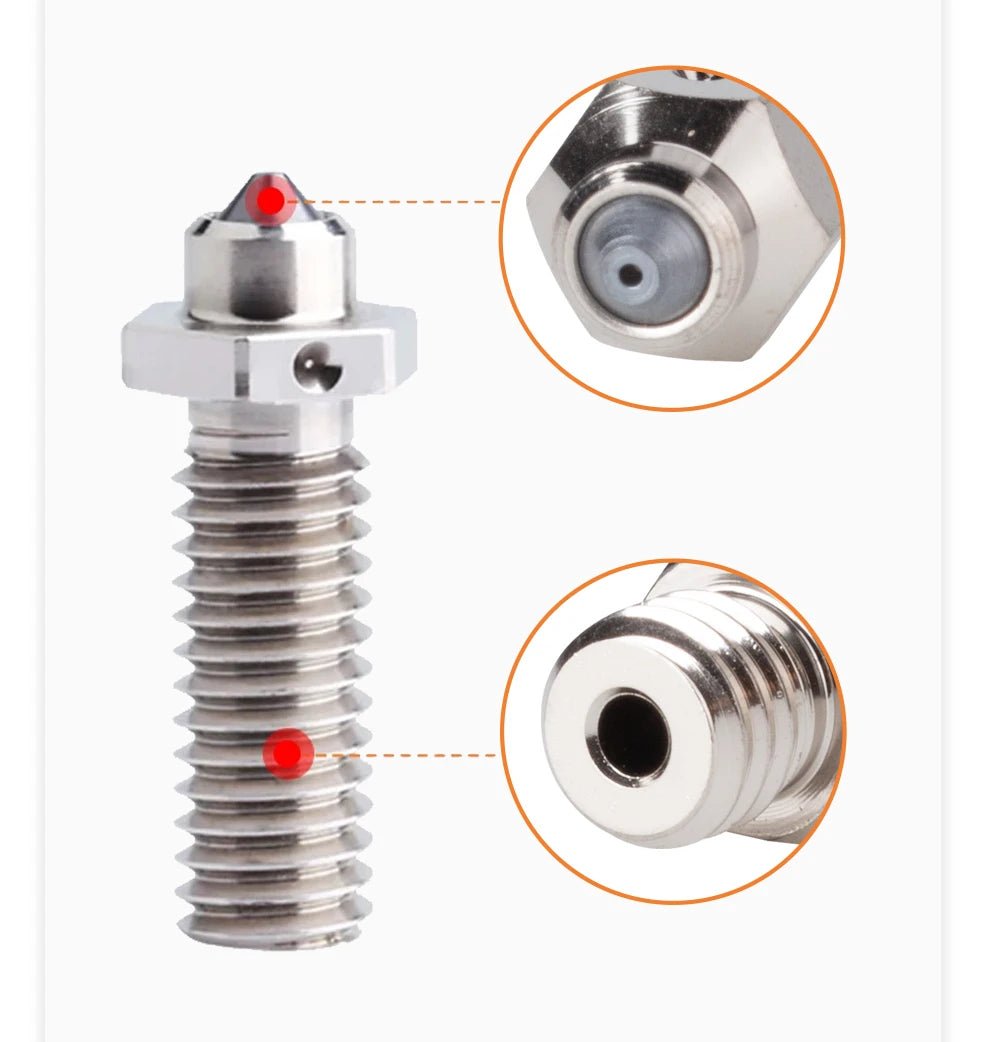 Trianglelab ZS Hardened Tips Compatible Volcano Nozzles 1.75mm Artillery Sidewinder - 0.4mm - TL - ZSVOL - 40 - DREMC STORE