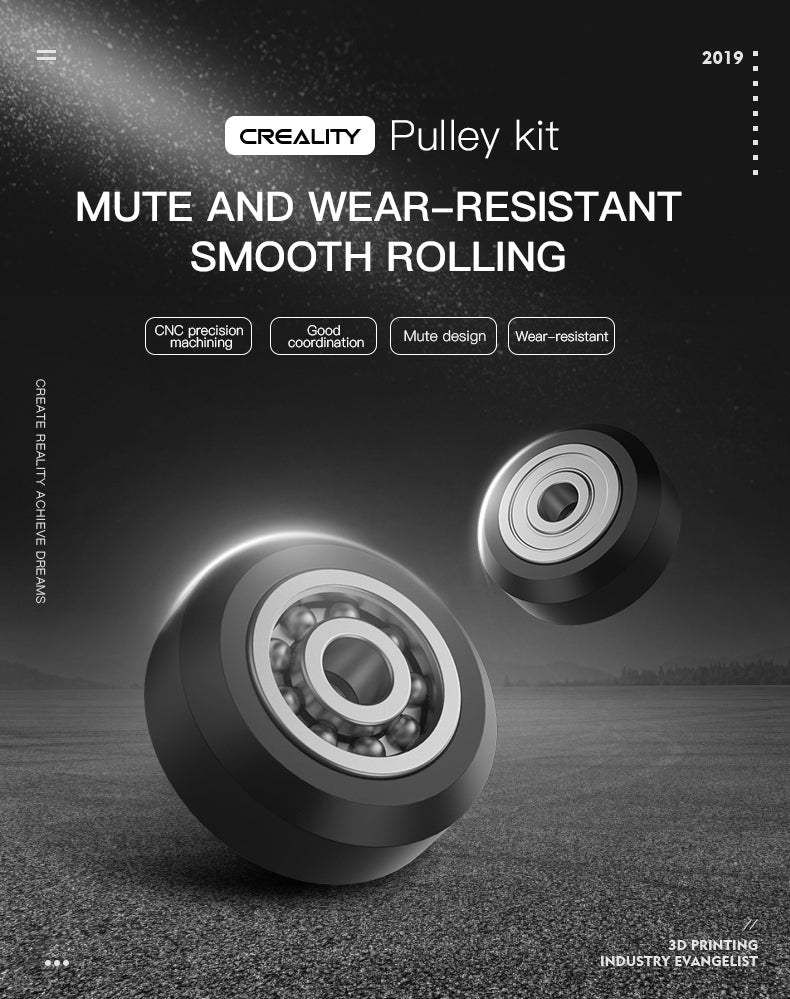 1Pcs Creality 3D POM Wheel Bearing Pulley Kit OD 24mm - 4001070002 - DREMC STORE