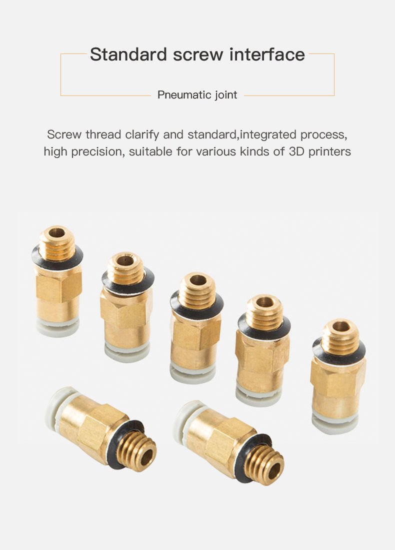 2PC Pneumatic Connector for Creality 3D Printers - Small - 4004010037 - DREMC STORE