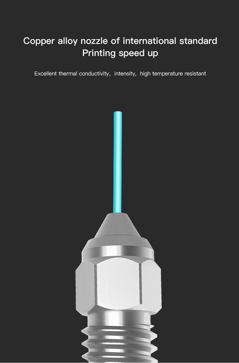 5PC Creality Copper Alloy Plated Nozzle Kit for CR 6 SE / MAX / CR10 Smart / Ender 3 S1 - 4004020053 - DREMC STORE