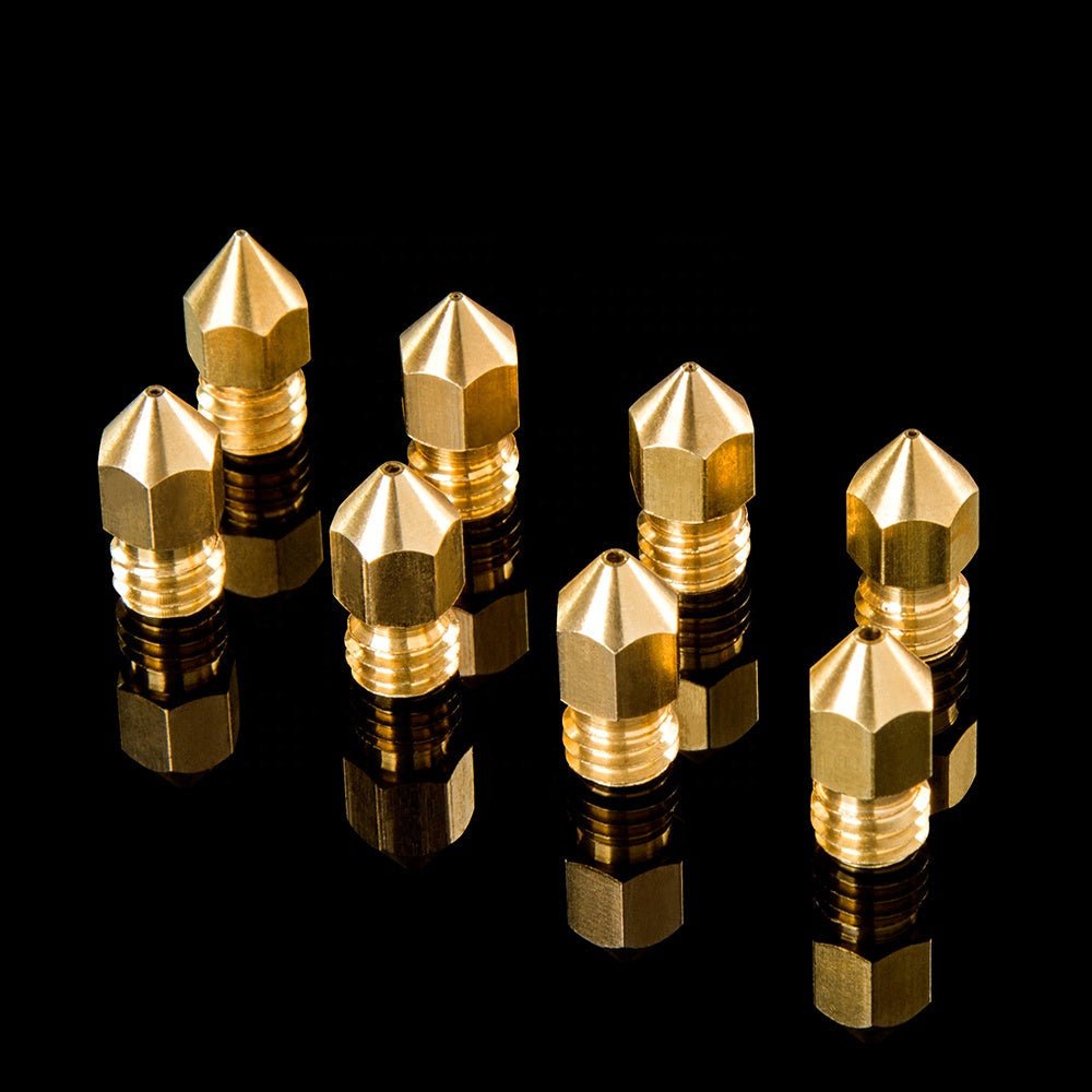 5PCS Creality MK8 Brass Nozzle 3D Printing (0.2mm - 1.0mm) - 0.2mm - 4004020003 - DREMC STORE