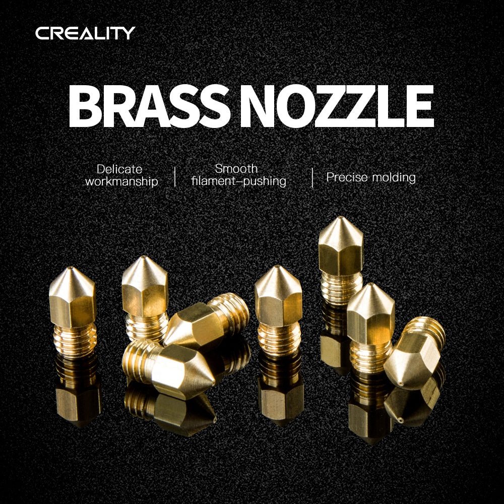 5PCS Creality MK8 Brass Nozzle 3D Printing (0.2mm - 1.0mm) - 0.2mm - 4004020003 - DREMC STORE