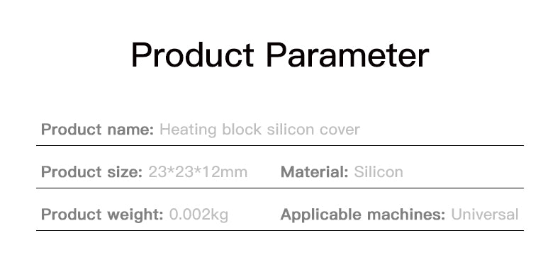 3PC Silicon Socks for Nozzle MK8 Block for Ender 3 / CR 10S