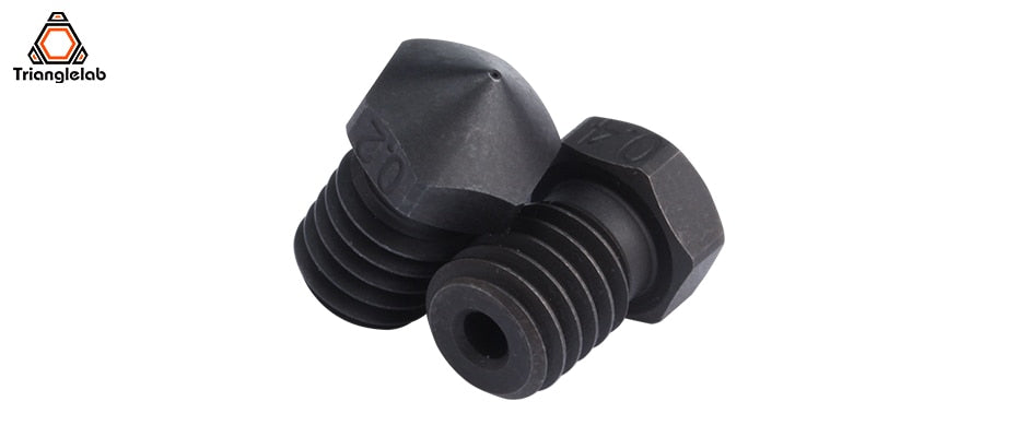 Hardened Steel V6 Nozzle Compatible  (.2mm .4mm, .6mm, .8mm) - TriangleLab