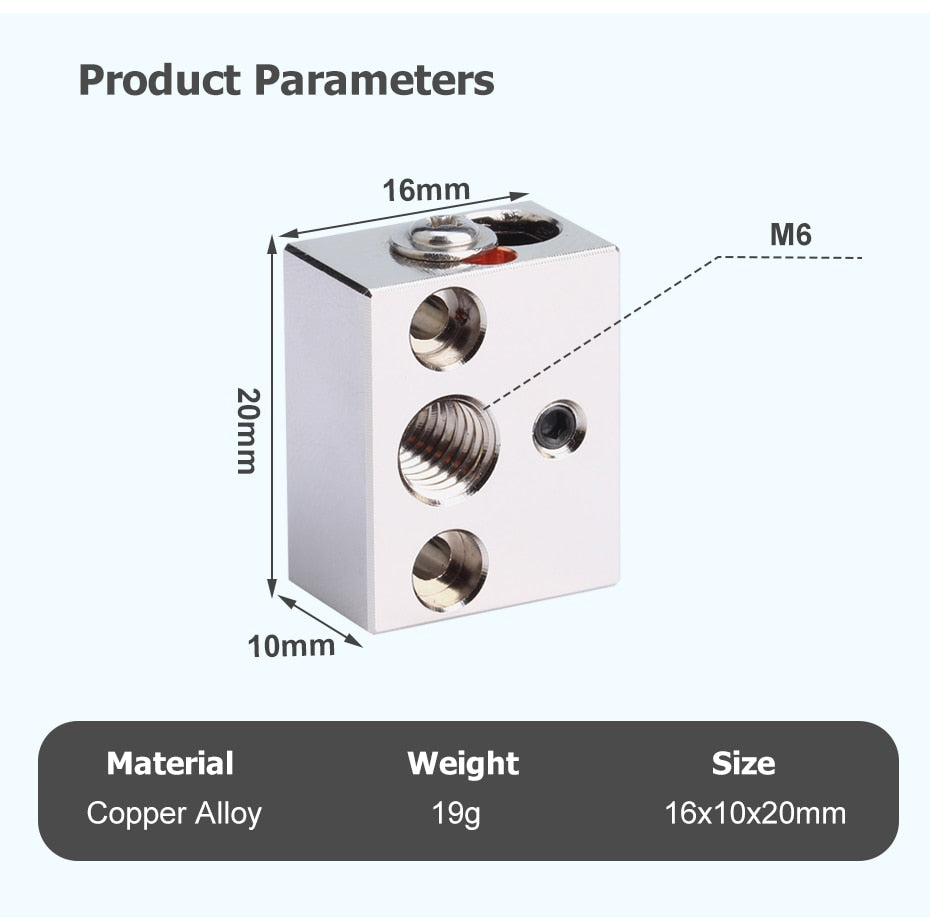 Ender 3 S1 Sprite hotend compatible copper heater block + silicone sock