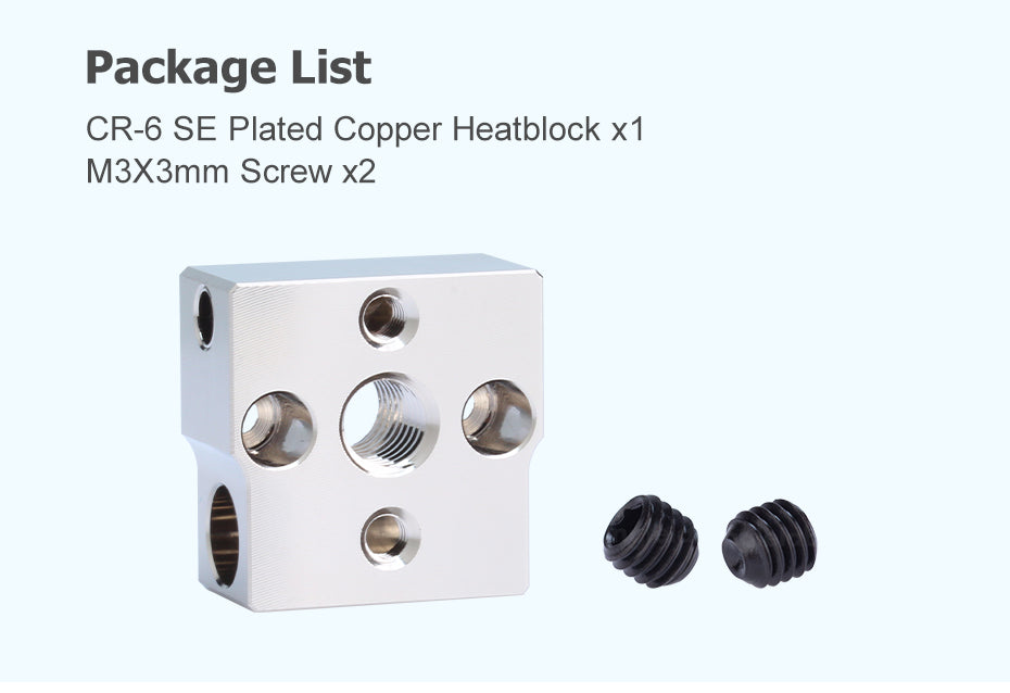 Trianglelab Upgrade CR 6 SE / MAX Compatible Copper Plated Heater Block