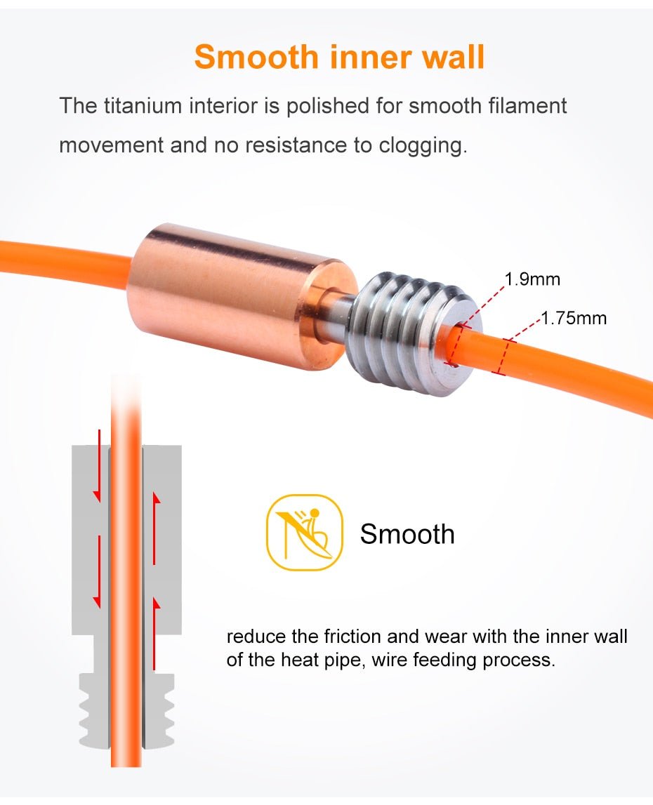 All Metal Heat Break for Creality Ender 3 S1 / CR - 10 Smart Pro / Ender 3 V3 SE - Copper + Titanium Alloy - 37538729 - DREMC STORE