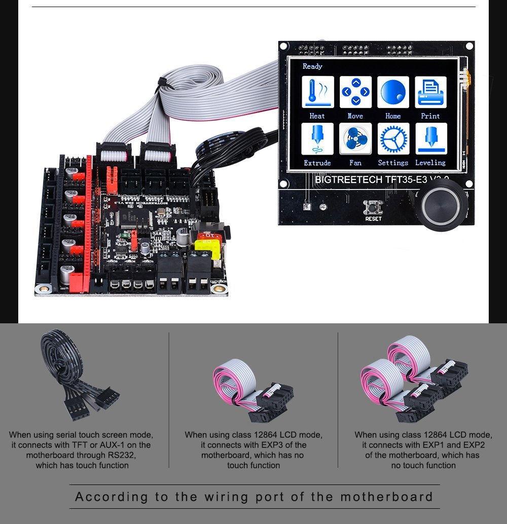 Bigtreetech TFT35 E3 V3.0.1 for SKR Mini E3, SKR V1.4 Turbo - 1040000020 - DREMC STORE