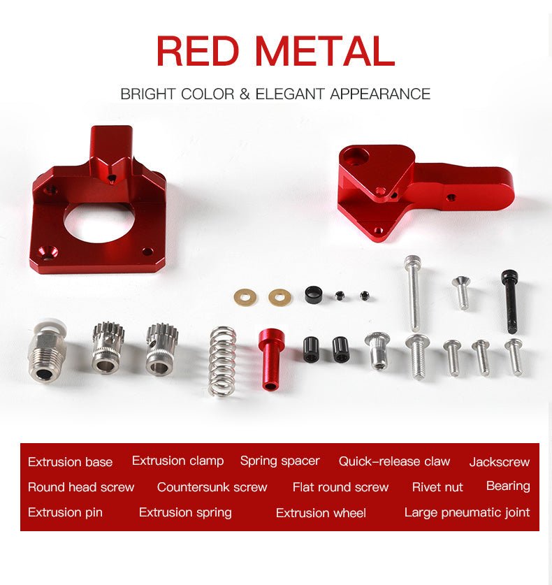 Dual Gear Metal Extruder for Ender 3/5/6 & CR 10s Pro - 4001020010 - DREMC STORE