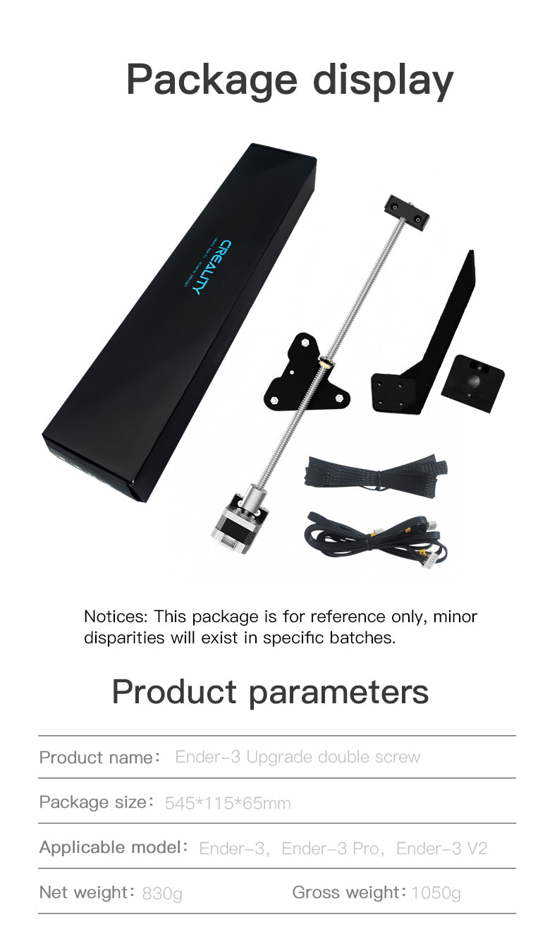 Dual Z Axis Screw Rod Upgrade Kit Double Screw for Ender 3 Series - 4003010022 - DREMC STORE