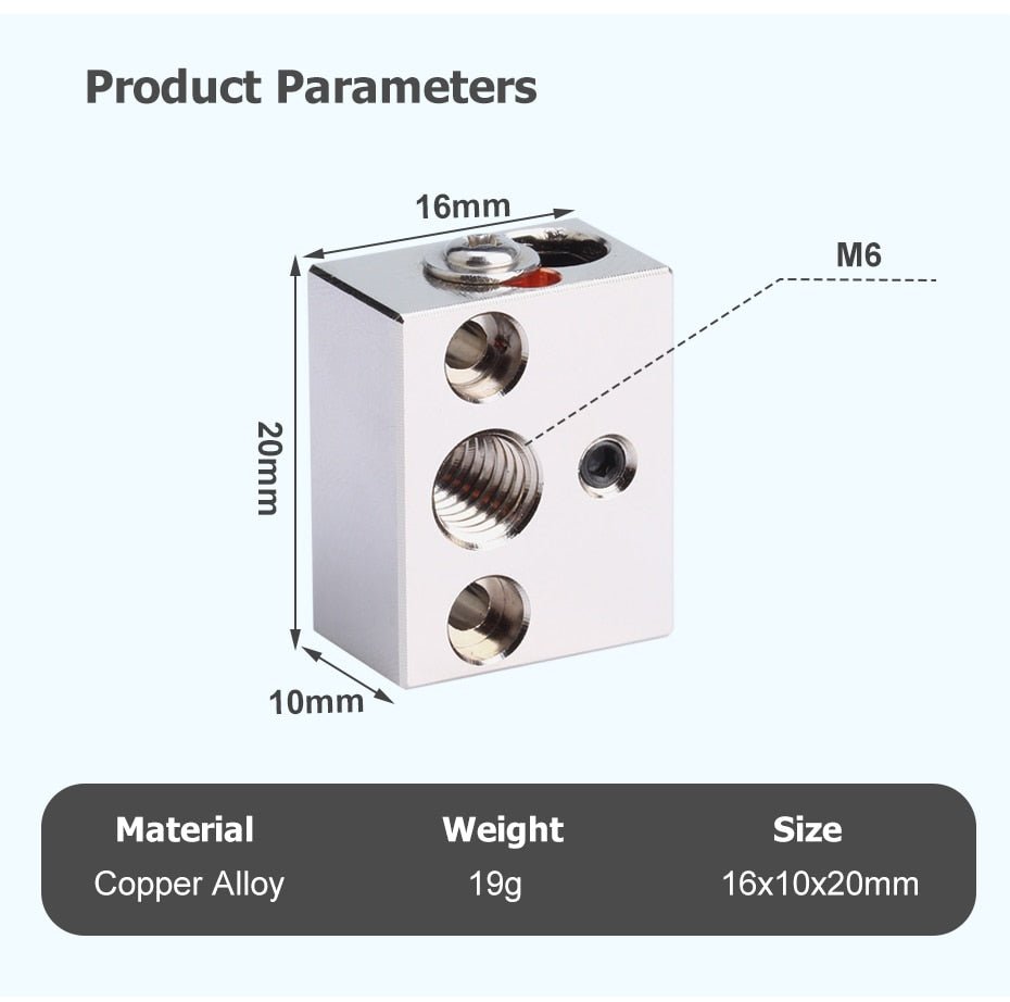 Ender 3 S1 Sprite hotend compatible copper heater block + silicone sock - 16363689 - DREMC STORE