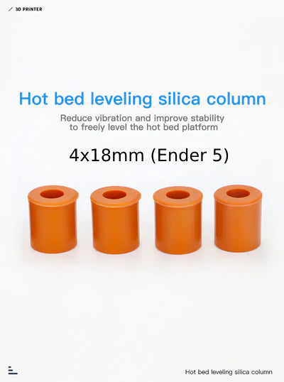 4Pc Bed Silicone Leveling Column Spacers (4x 18mm) For Ender 5, Ender 3 S1