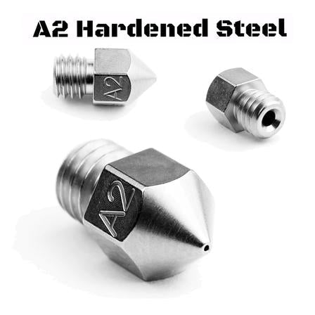 Micro Swiss A2 Hardened Steel Nozzle for MK8 (CR10 / Ender / Tornado / MakerBot) - 0.4mm - M2585 - 04 - DREMC STORE