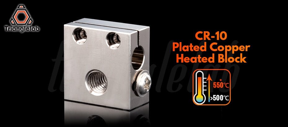MK8 Heater Block Kit (Plated Copper) for CR10 / Ender 3 / 5 Series - 25851561 - DREMC STORE