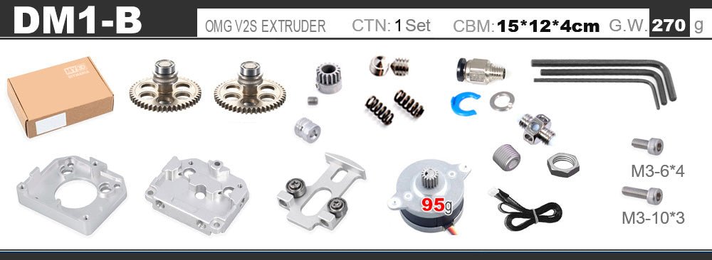 OMG V2S All Metal Direct Extruder Dual Drive - DM1 - A/B - DM1 - A - DREMC STORE