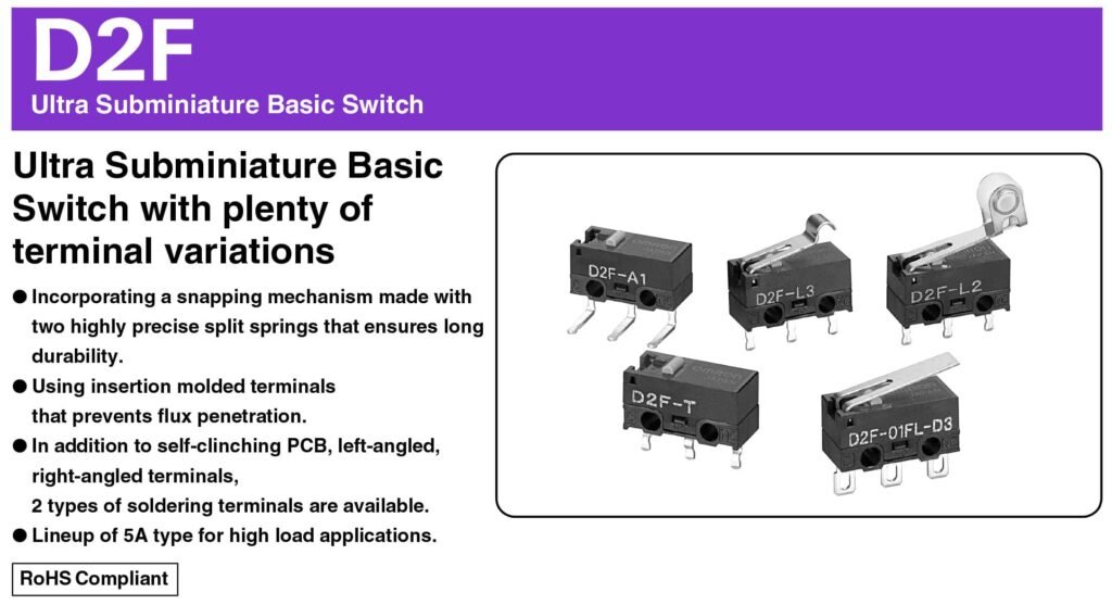Omron D2F - 5L Switch - D2F - 5L - DREMC STORE