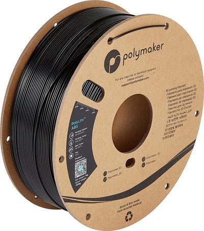 Polymaker PolyLite™ ABS Filament 1KG 1.75mm - Black - PE01001 - DREMC STORE