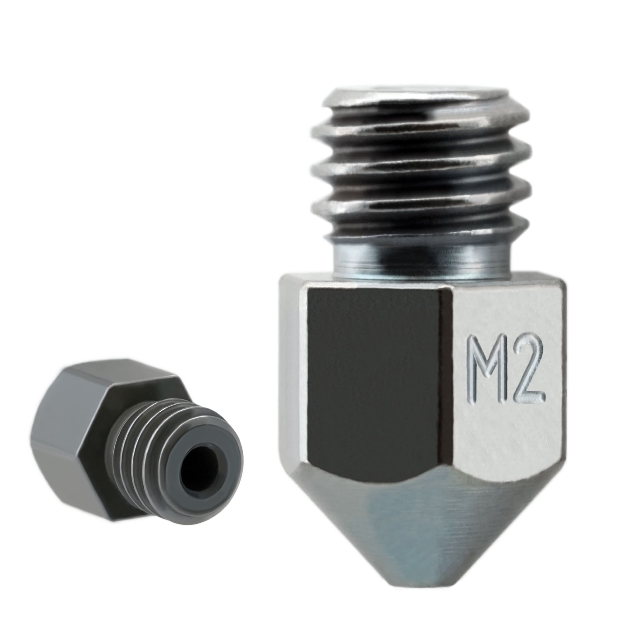 Micro Swiss M2 Hardened High Speed Steel Nozzle - MK8 (CR10 / Ender / Tornado / MakerBot)