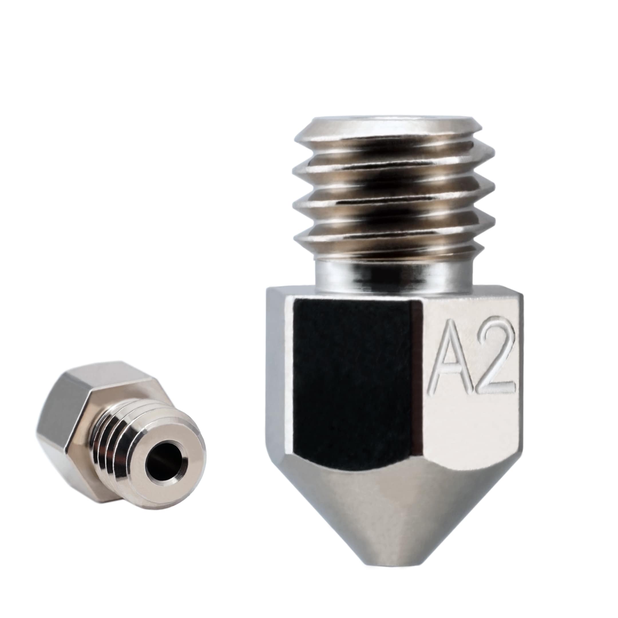 Micro Swiss A2 Hardened Steel Nozzle for MK8 (CR10 / Ender / Tornado / MakerBot)