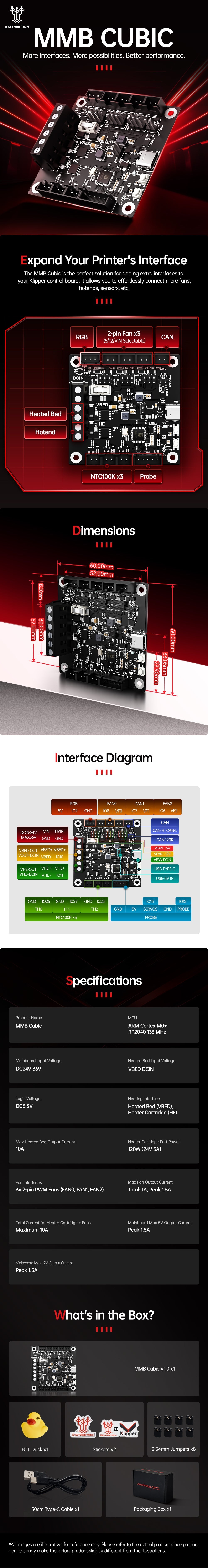 BIGTREETECH MMB Cubic V1.0 Mainboard Expansion Board