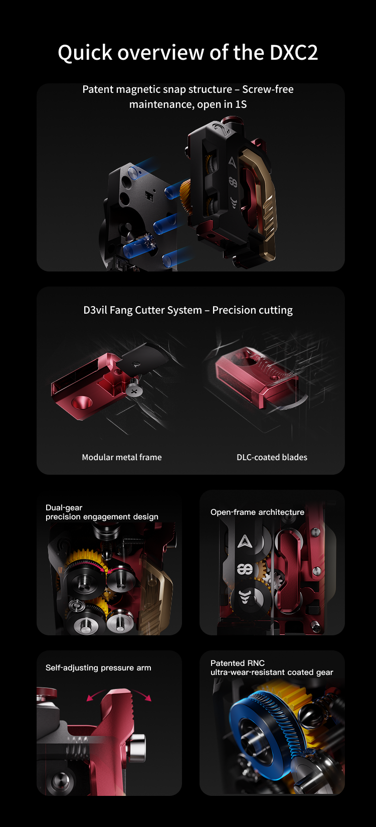Phaetus DXC 2 Extruder for Creality K2 Series