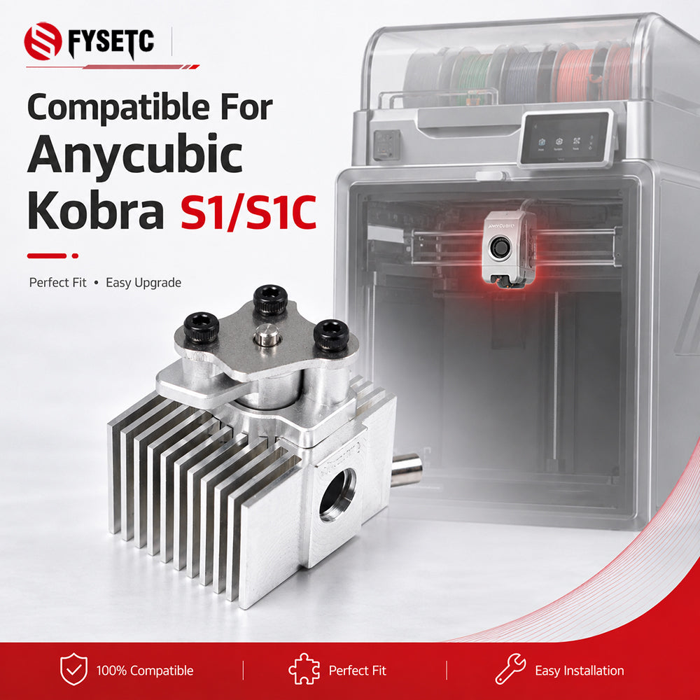 Anycubic Kobra S1 Hotend Heat Sink with Locking Mechanism