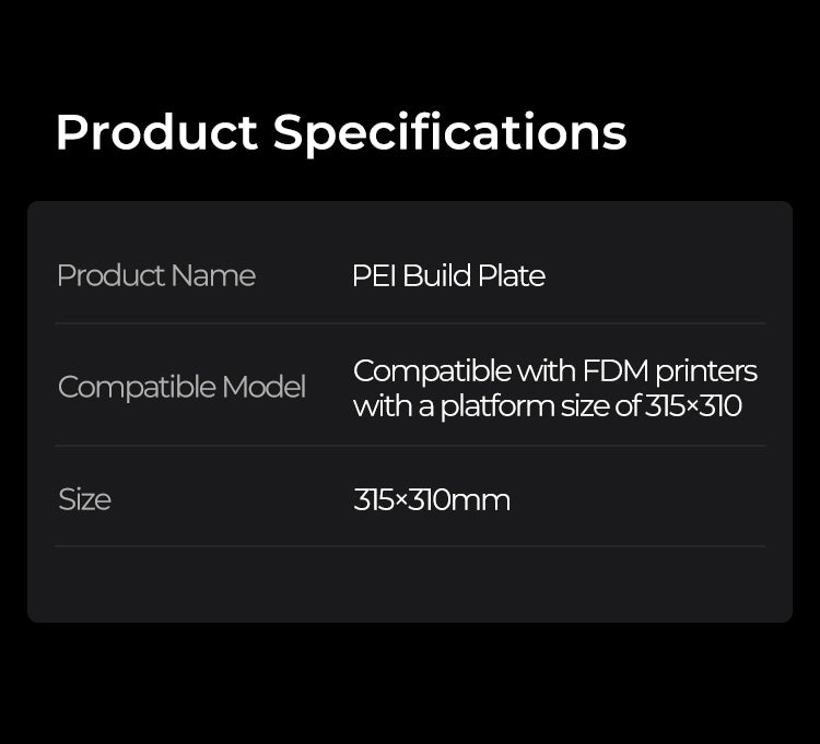 Creality K1 Max Texture PEI Build Plate 315*310mm