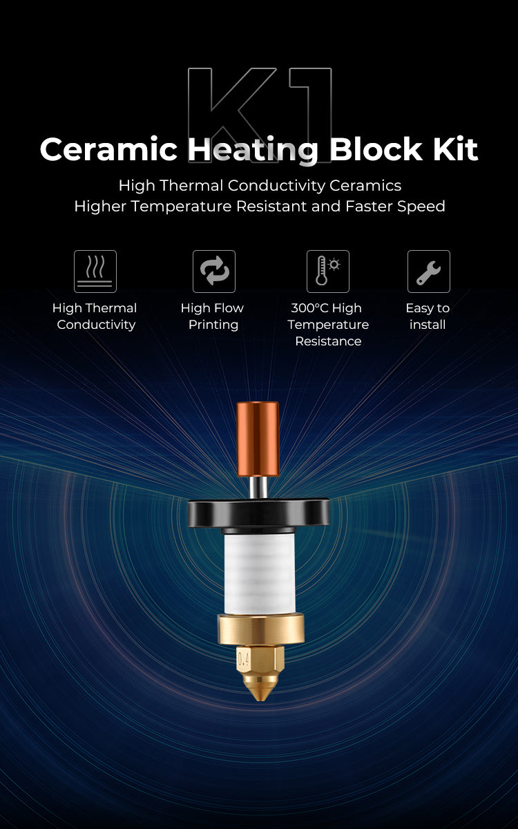 Creality K1 Official Ceramic Heating Block Hotend Kit for Creality K1, K1 Max 2023