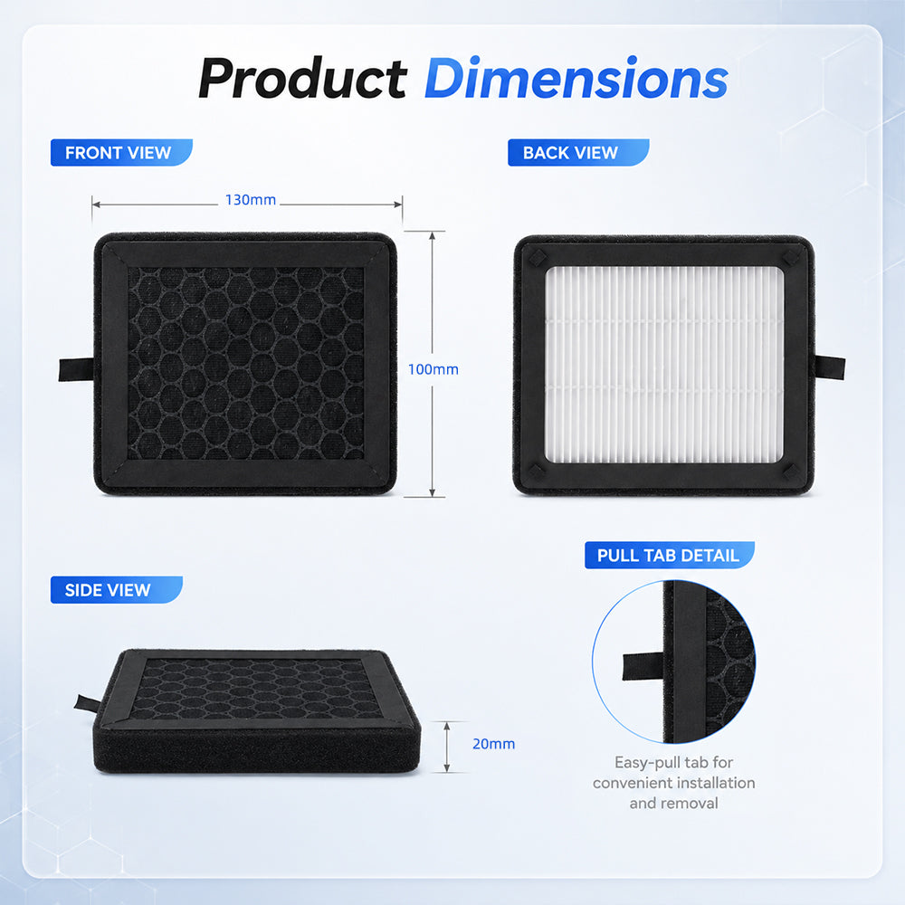 HEPA + Activated Carbon Air Filter for Bambu 3D Printer (X1/P1/P2/H2 Series)