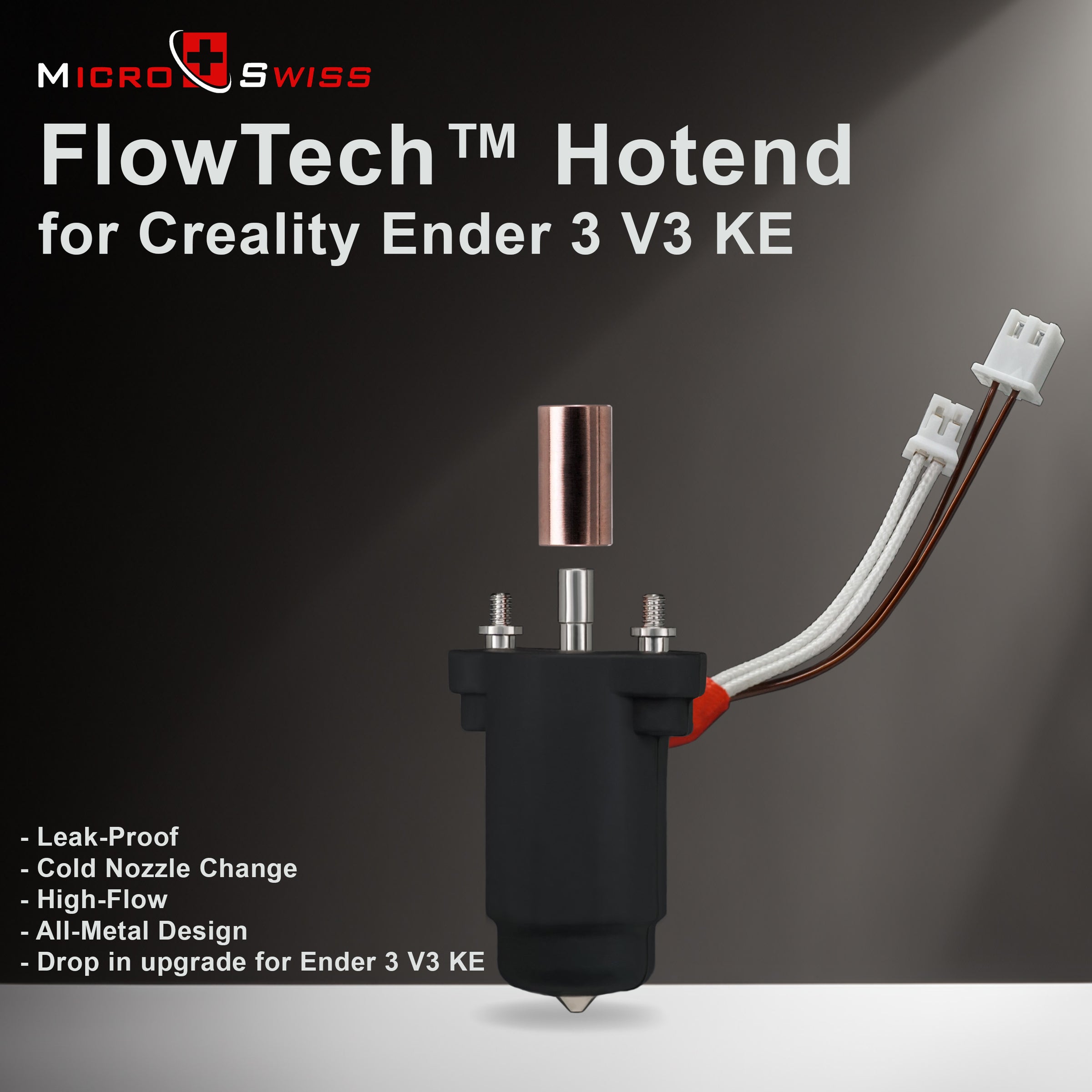 Micro Swiss FlowTech™ Hotend for Creality Ender 3 V3 KE