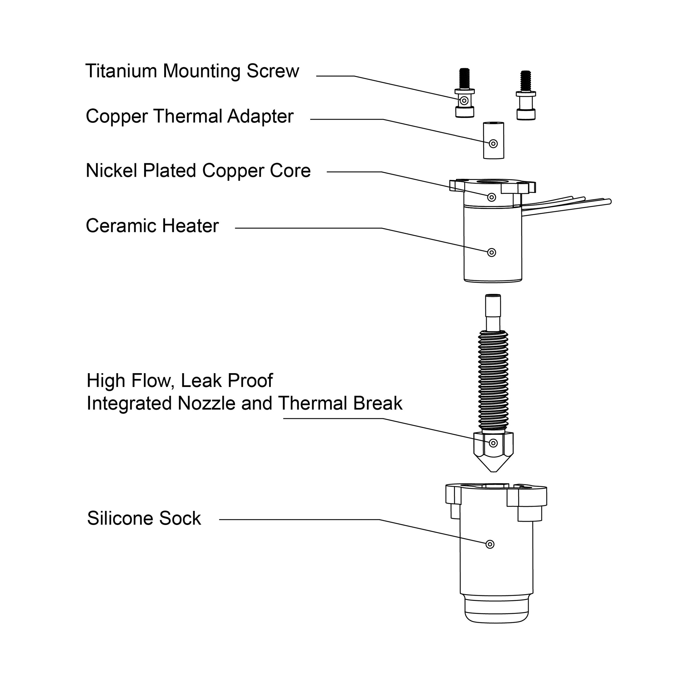 Micro Swiss FlowTech™ Hotend for Creality Ender 3 V3 SE