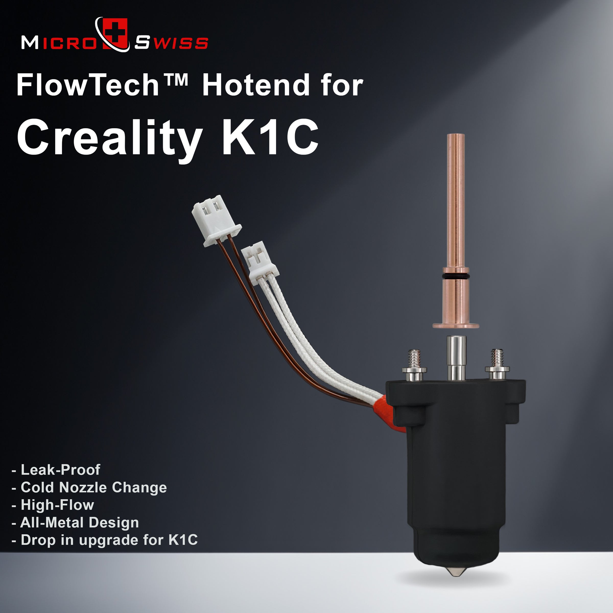 Micro Swiss  FlowTech™ Hotend for Creality K1C and 2024 K1 Max
