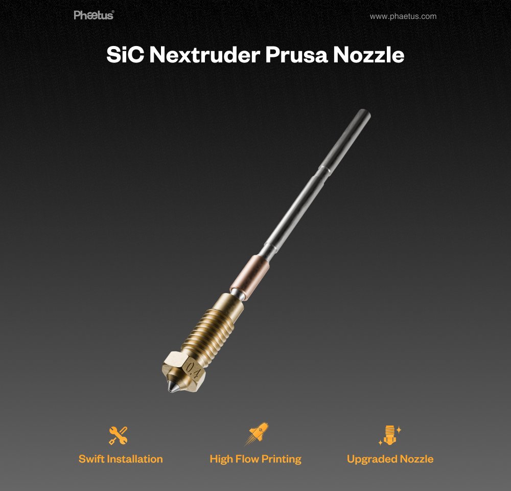 Phaetus SiC Pursa MK4/XL Silicon Carbide Nozzle Compatible