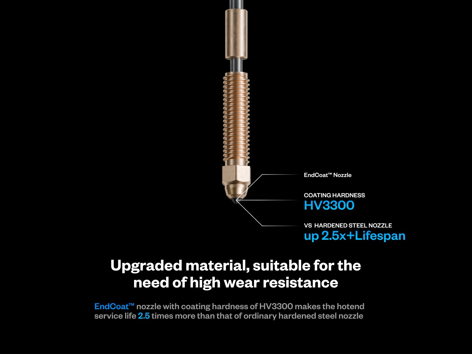 Phaetus EndCoat K1 Unicorn Nozzle with Integrated Heat Break Compatible